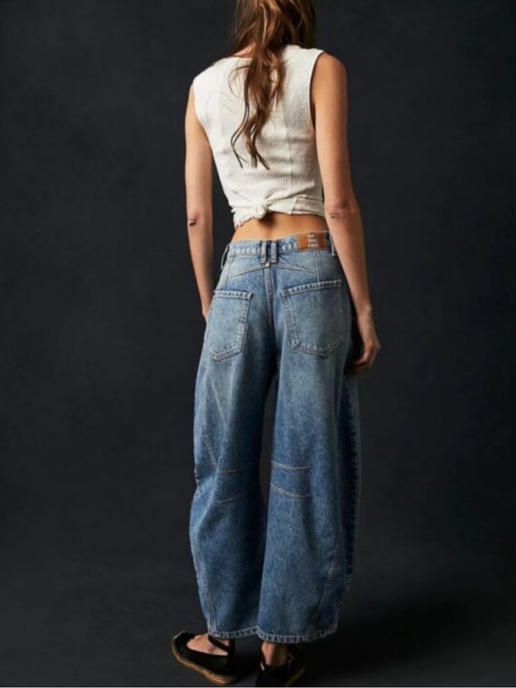 Good Luck Mid-Rise Barrel Jeans We The Free Nwt Color: Ultra Light Beam